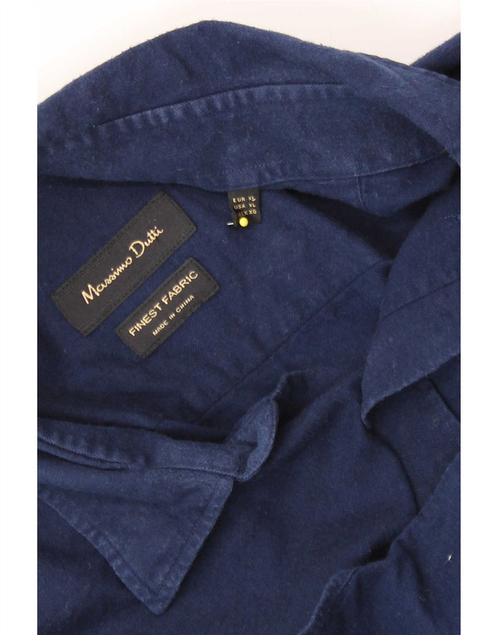 Massimo Dutti Herrenhemd XL Marineblau