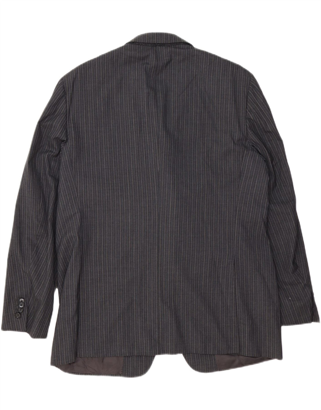 Corneliani Herren-Blazer mit 3 Knöpfen, IT 54 2XL, graue Nadelstreifen-Schurwolle