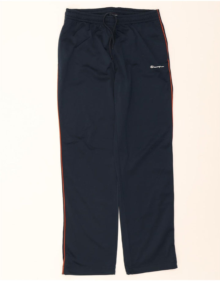 CHAMPION Womens Tracksuit Trousers UK 14 Large Navy Blue Polyester Vintage Champion and Second-Hand Champion from Messina Hembry 