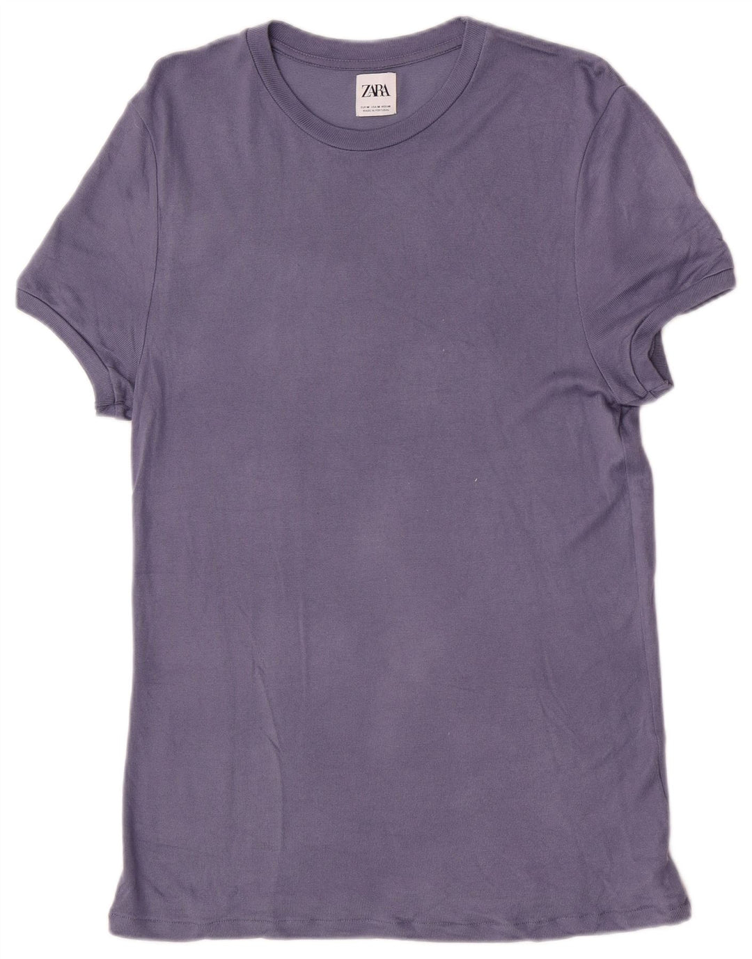 Zara Herren T-Shirt Top Medium Lila Viskose