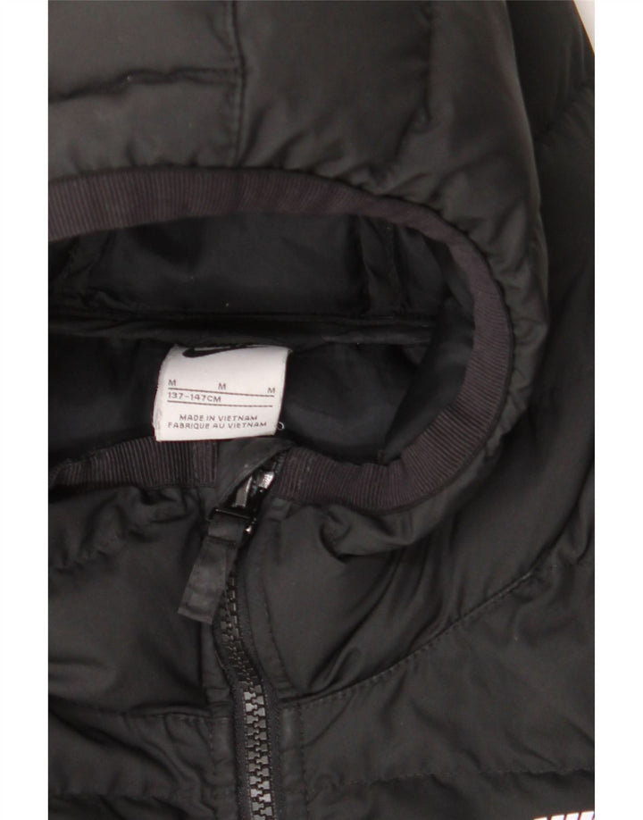 NIKE Wattierte Jacke mit Kapuze für Jungen, 10–11 Jahre, Mittelschwarzes Polyester