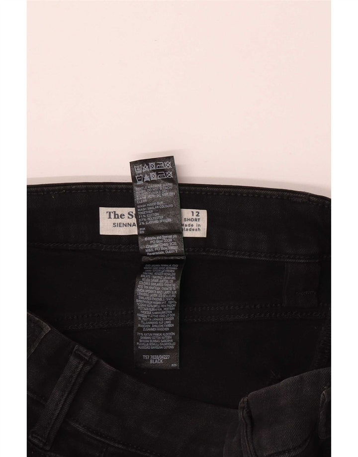 Marks & Spencer Damen Sienna Straight Jeans UK 12 Medium W28 L28 Schwarz