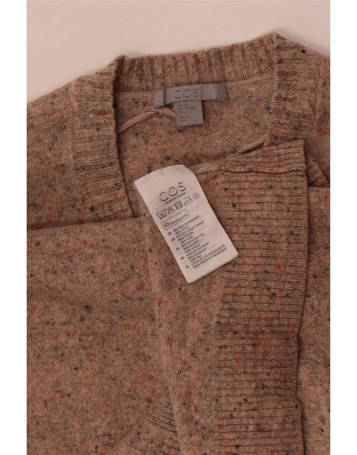 Cos Damen Strickjacke UK 14 Mittelbraune Wolle