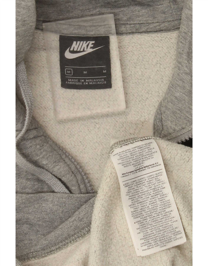 Nike Herren-Kapuzenpullover mit Reißverschluss, mittelgrau gefleckte Baumwolle