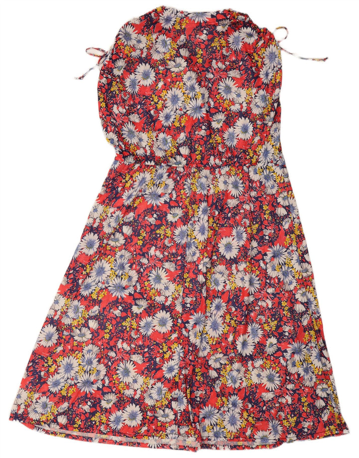C & A Ärmelloses A-Linien-Kleid für Damen, EU 46, XL, rotes Blumenmuster, Polyester