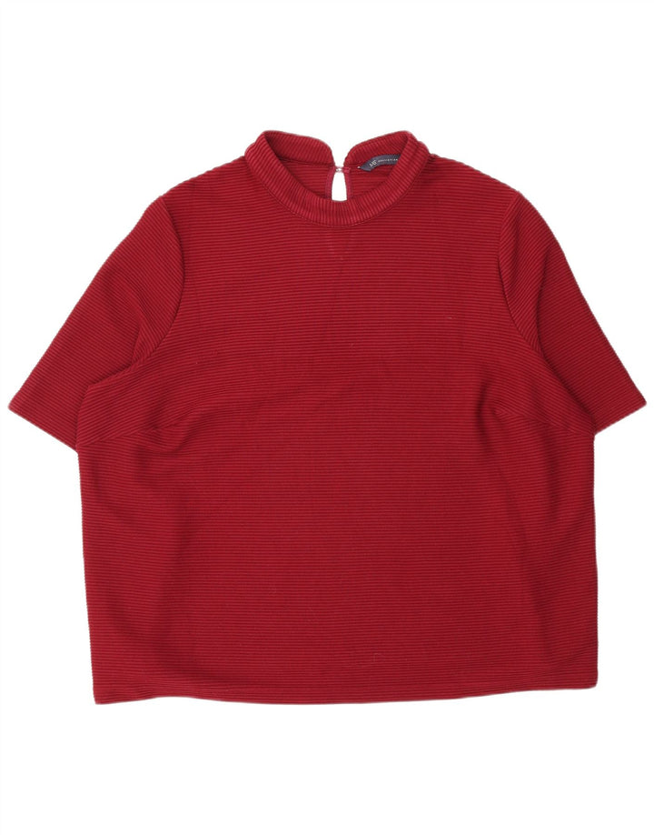 Marks & Spencer Damen Blusenoberteil UK 20 2XL Burgunderrot Polyester
