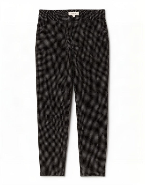 Zara Damen Slim Anzughose EU 34 2XS W24 L25 Schwarz geflecktes Polyester