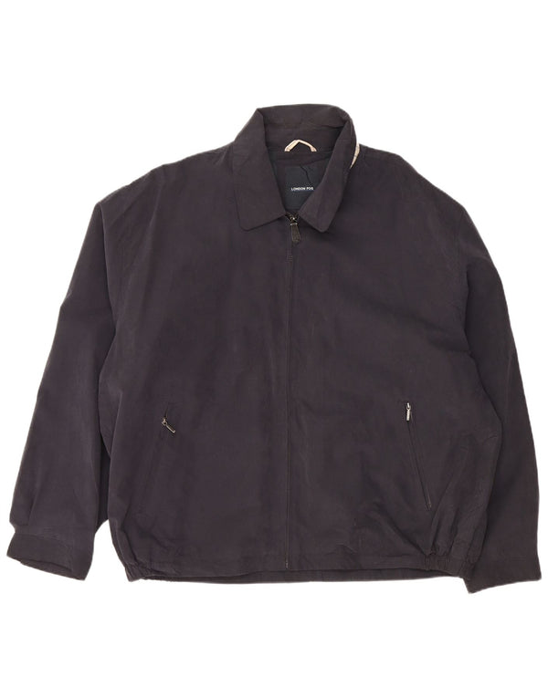 LONDON FOG Herren Bomberjacke UK 44 2XL Marineblau Polyester