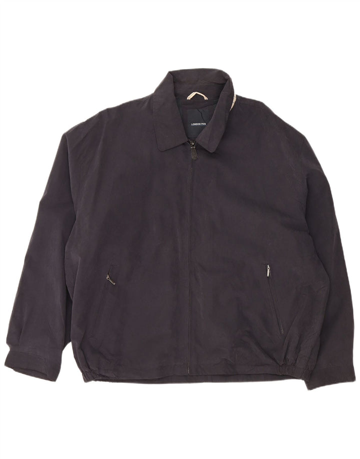 LONDON FOG Herren Bomberjacke UK 44 2XL Marineblau Polyester
