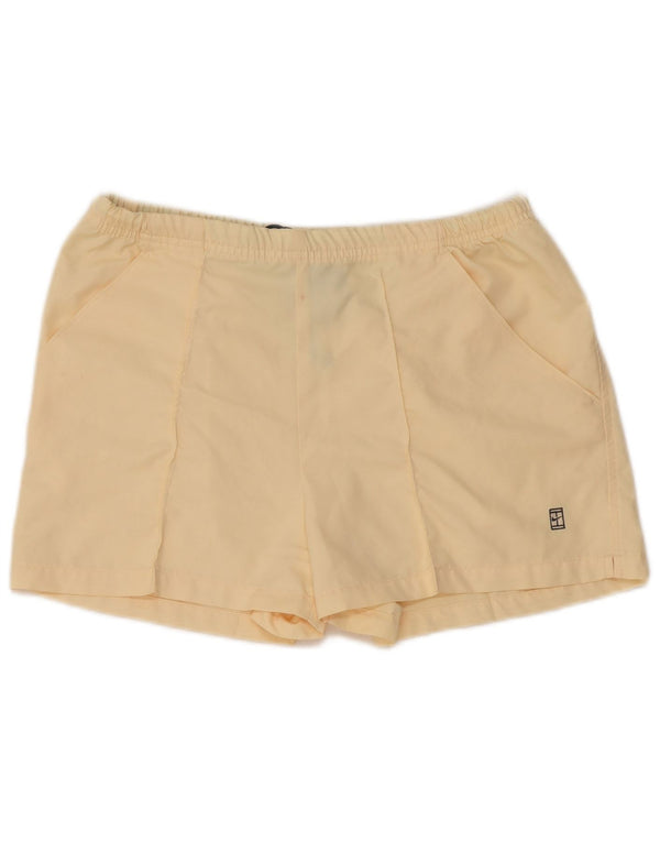 NIKE Damen Sportshorts UK 10/12 Medium Beige Polyester