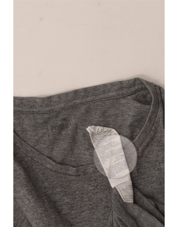 Puma Herren-T-Shirt mit Grafik, groß, grau gesprenkelte Baumwolle