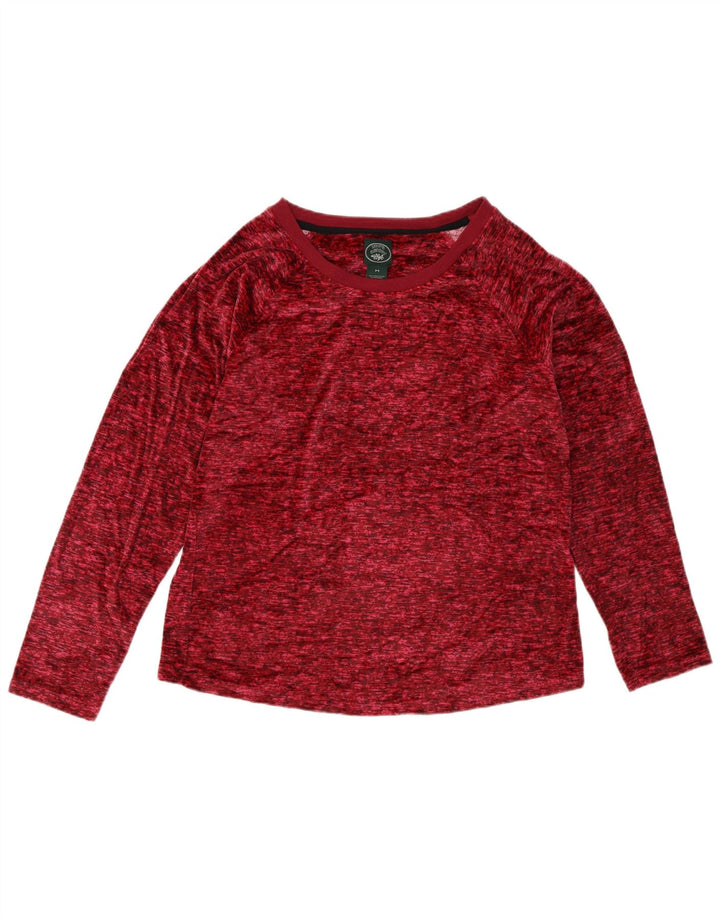 Laura Ashley Damen Top Langarm UK 14 Mittelrosa Polyester