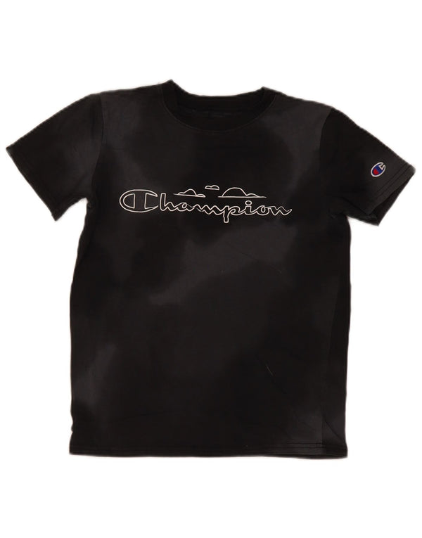 Champion T-Shirt mit Grafik für Jungen, 9–10 Jahre, Mittelschwarz, Batik-Baumwolle