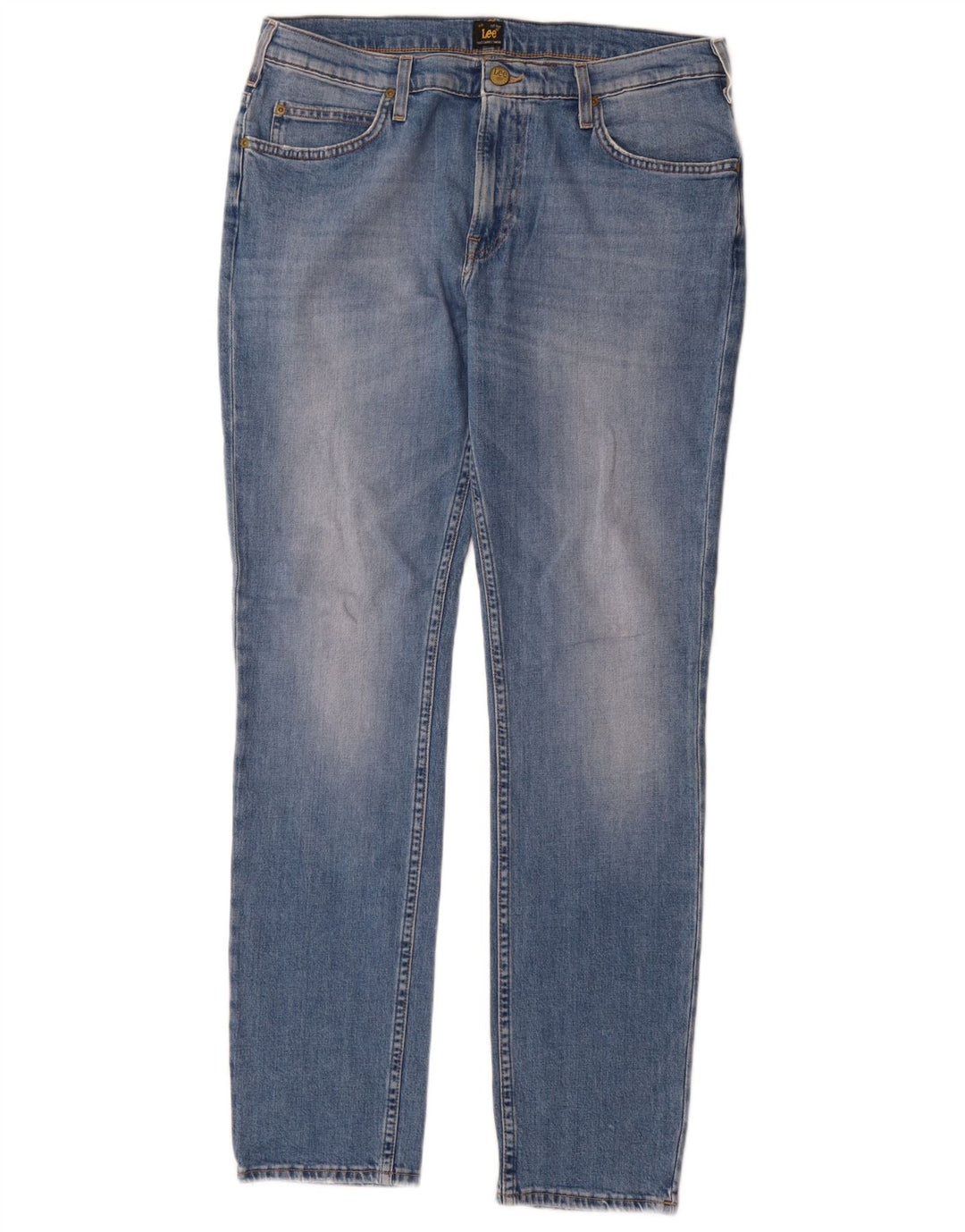 Lee Herren Rider Slim Jeans W34 L32 Blaue Baumwolle