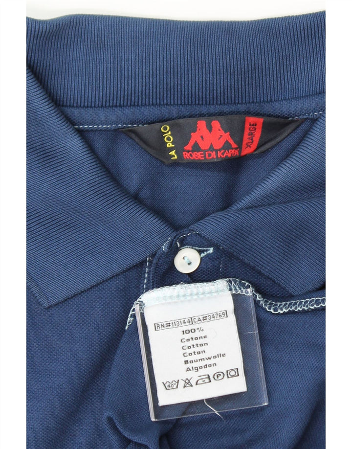 KAPPA Mens Polo Shirt XL Navy Blue Cotton Vintage Kappa and Second-Hand Kappa from Messina Hembry 