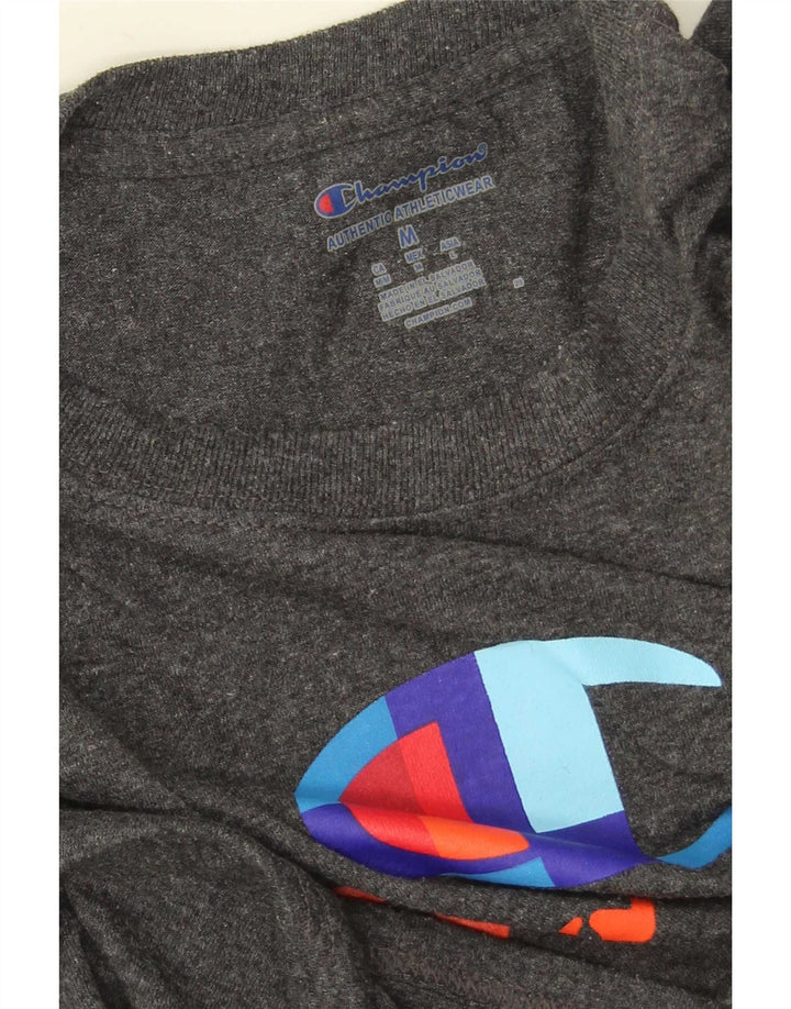 Champion Herren Grafik-T-Shirt-Oberteil Mittelgrau
