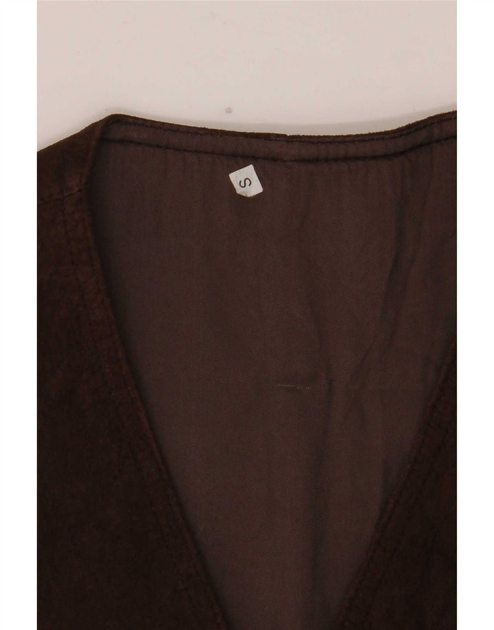 Vintage Herren Wildlederweste Klein Braun