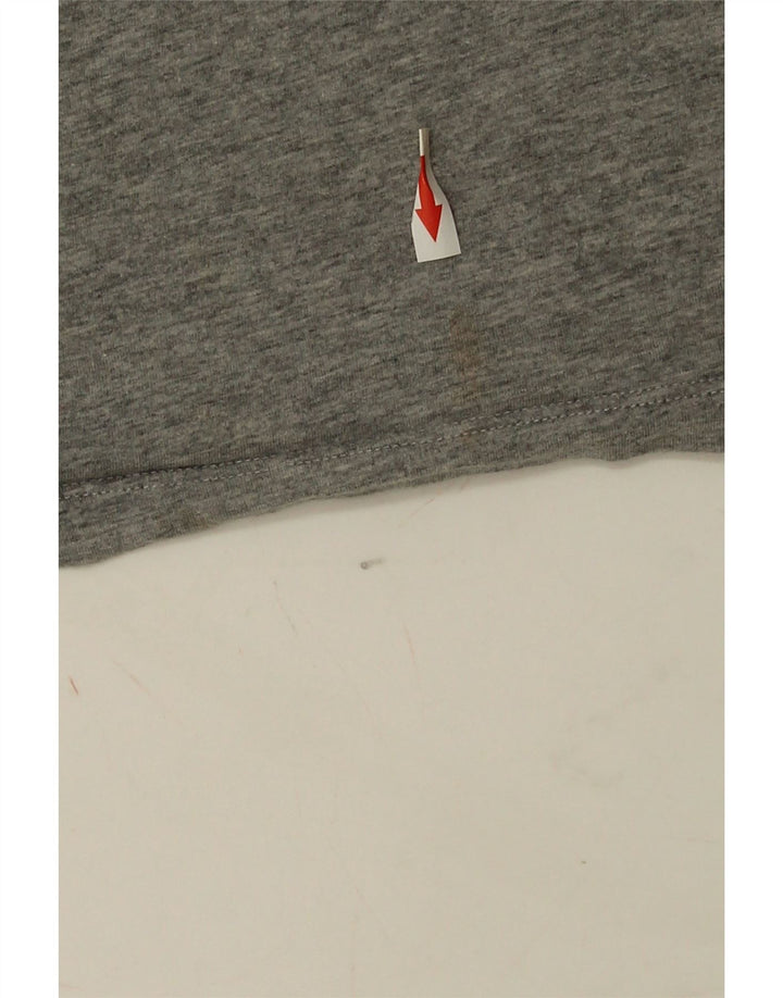 Jack Wills Herren-T-Shirt-Oberteil aus mittelgrau gesprenkelter Baumwolle