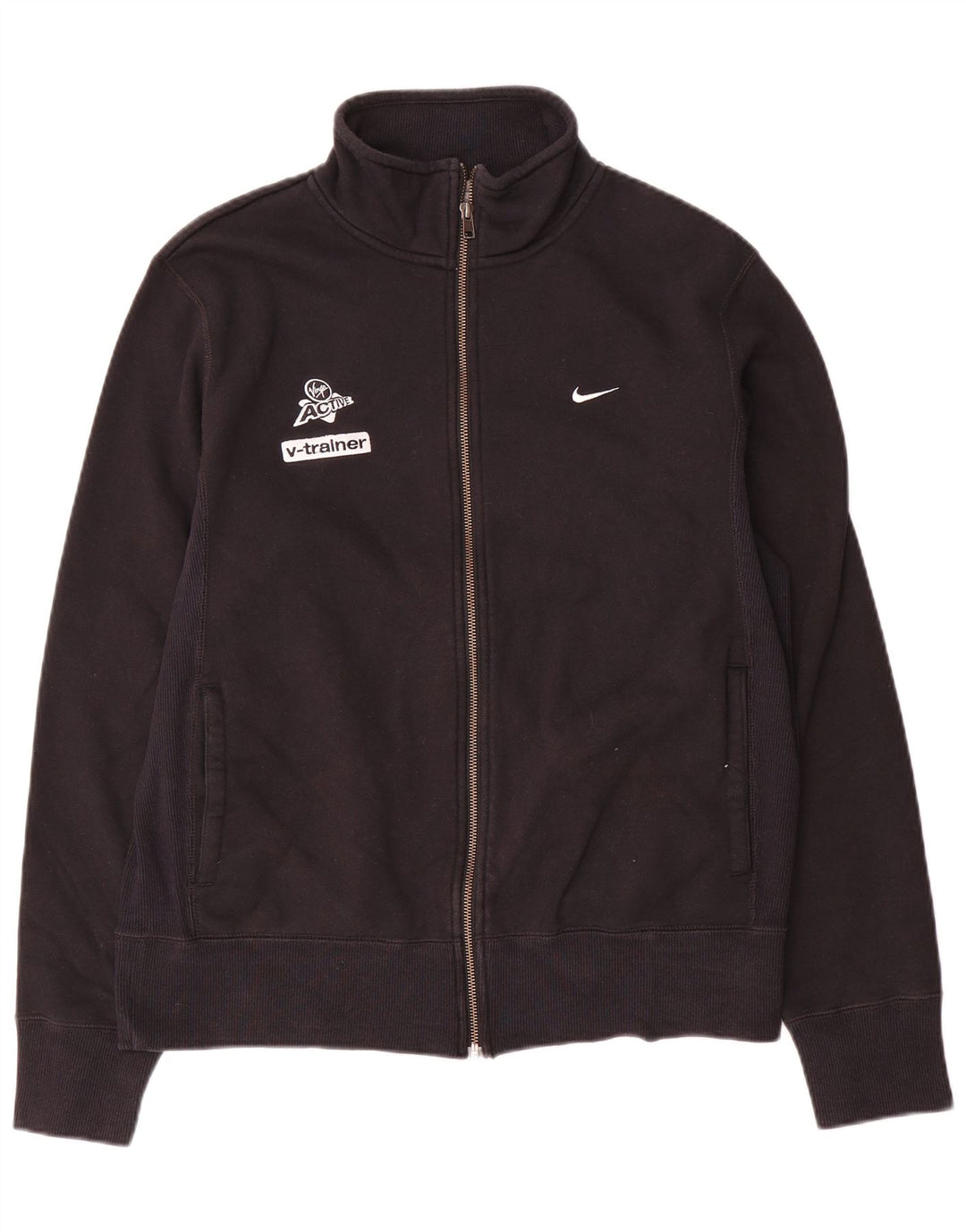 Nike Herren-Trainingsanzugoberteil mit Grafik, Größe 38/40, mittelschwarz, Baumwolle