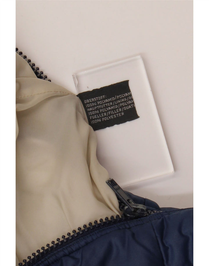 VINTAGE Herren-Windbreaker-Jacke UK 38 Medium Marineblau Polyester