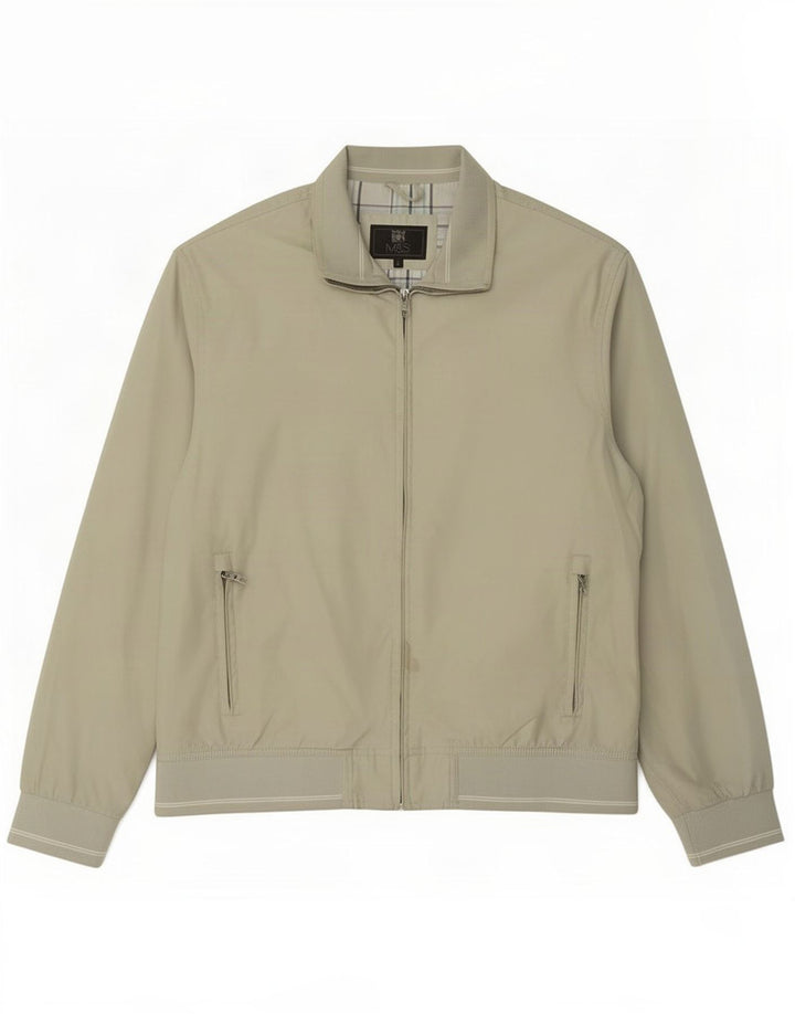 Marks & Spencer Herren-Bomberjacke mit Standard-Passform, UK 40, Größe L, grün, Polyester
