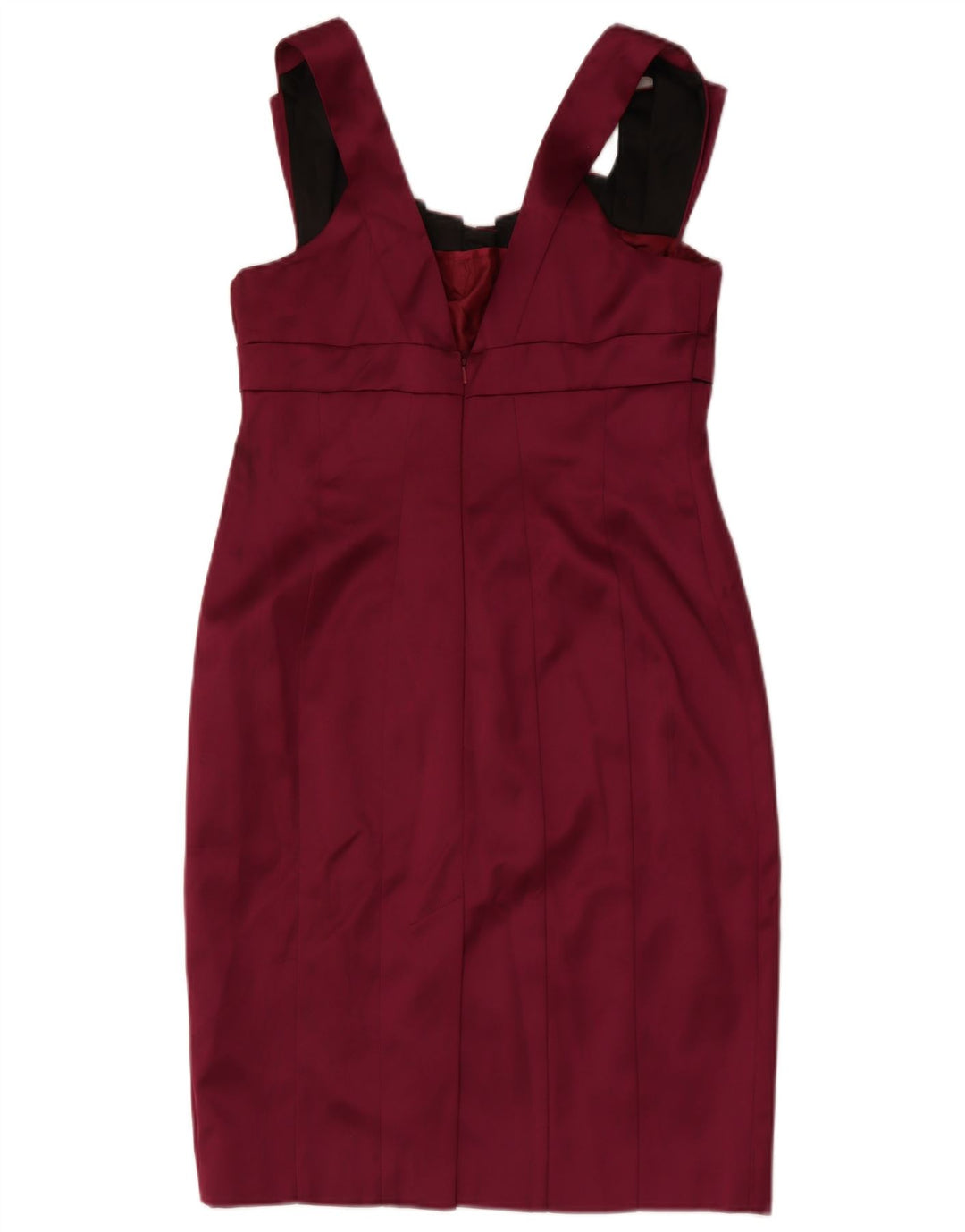 KAREN MILLEN Damen Ärmelloses, figurbetontes Kleid, UK 16, Größe L, Burgunderrot, Acetat