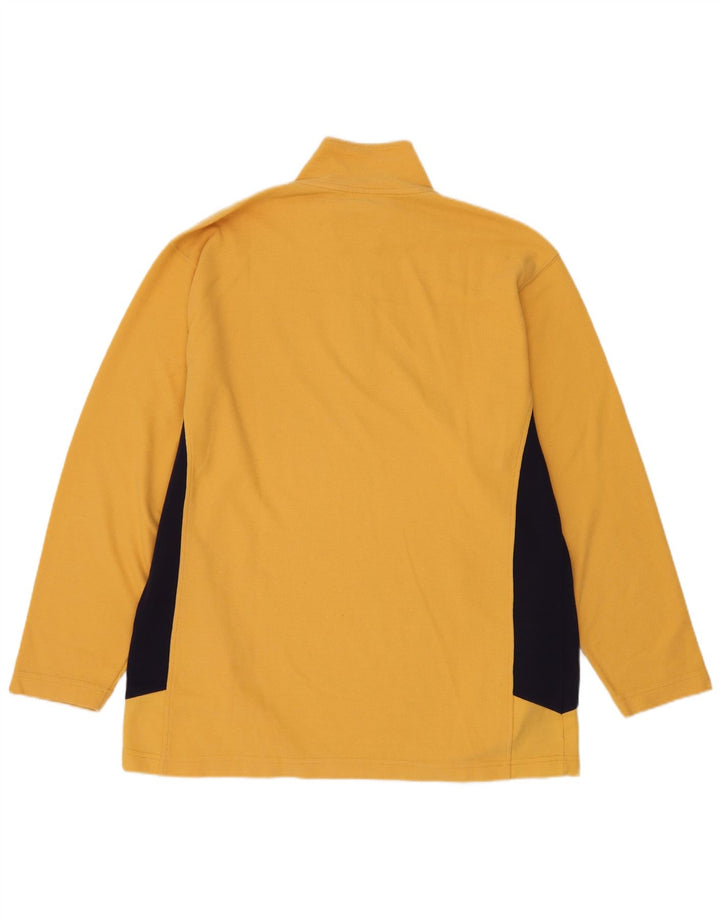 Belfe & Herren-Pullover-Trainingsanzugoberteil mit Reißverschluss, 2XL, Gelb, Farbblock