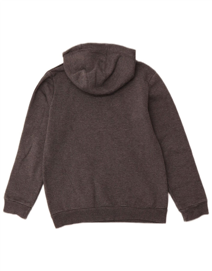 ADIDAS Jungen-Pullover mit grafischem Kapuzenpullover, 9–10 Jahre, graue Baumwolle