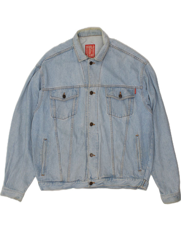 CASUCCI Herren Jeansjacke UK 44 2XL Blaue Baumwolle