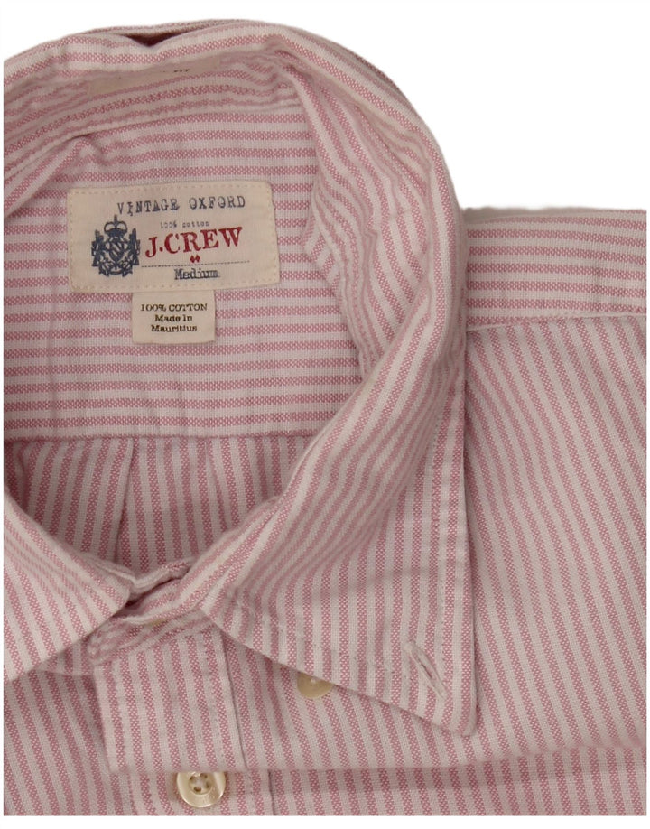 J. Crew Herrenhemd aus mittelrosa Nadelstreifen-Baumwolle