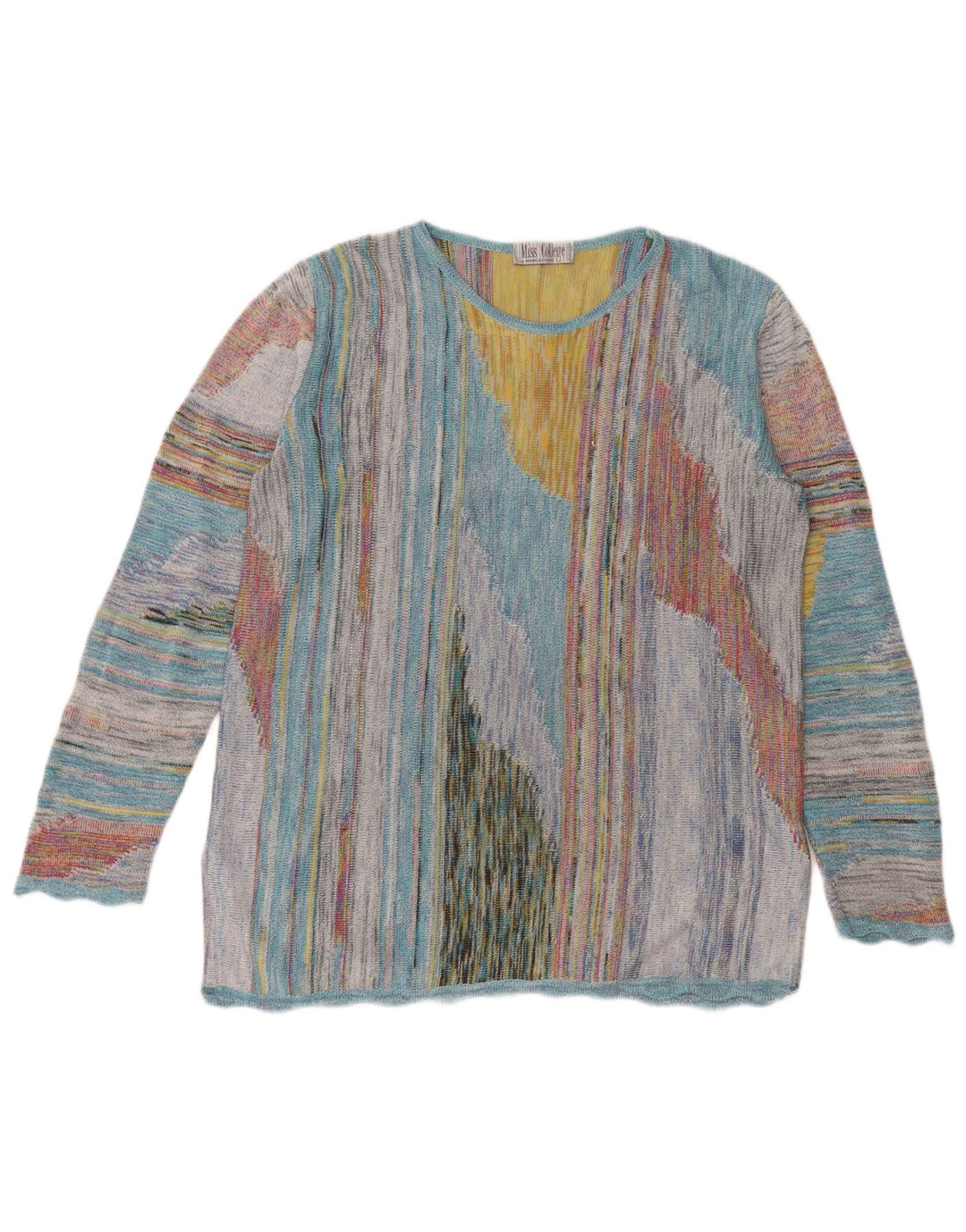 MARCAZZANI Damen-Pullover mit Rundhalsausschnitt, Gr. 42, Größe L, mehrfarbig