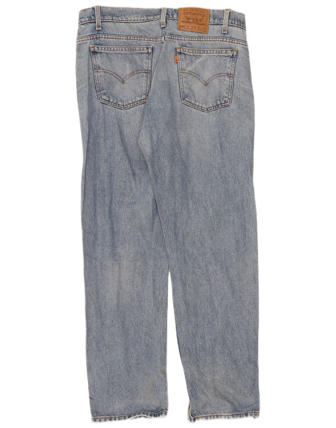 Levi's Herren 505 Straight Jeans W36 L30 Blaue Baumwolle