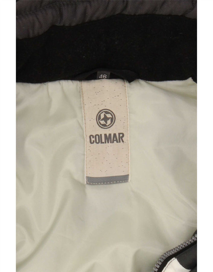 Colmar Herren-Skijacke mit Kapuze, lockere Passform, Größe 46, klein, Grau, Farbblock
