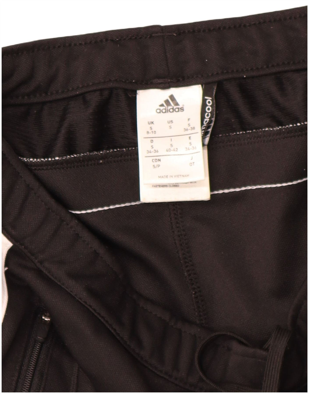 Adidas Damen Climacool Trainingshose UK 8/10 Small Schwarz Polyester