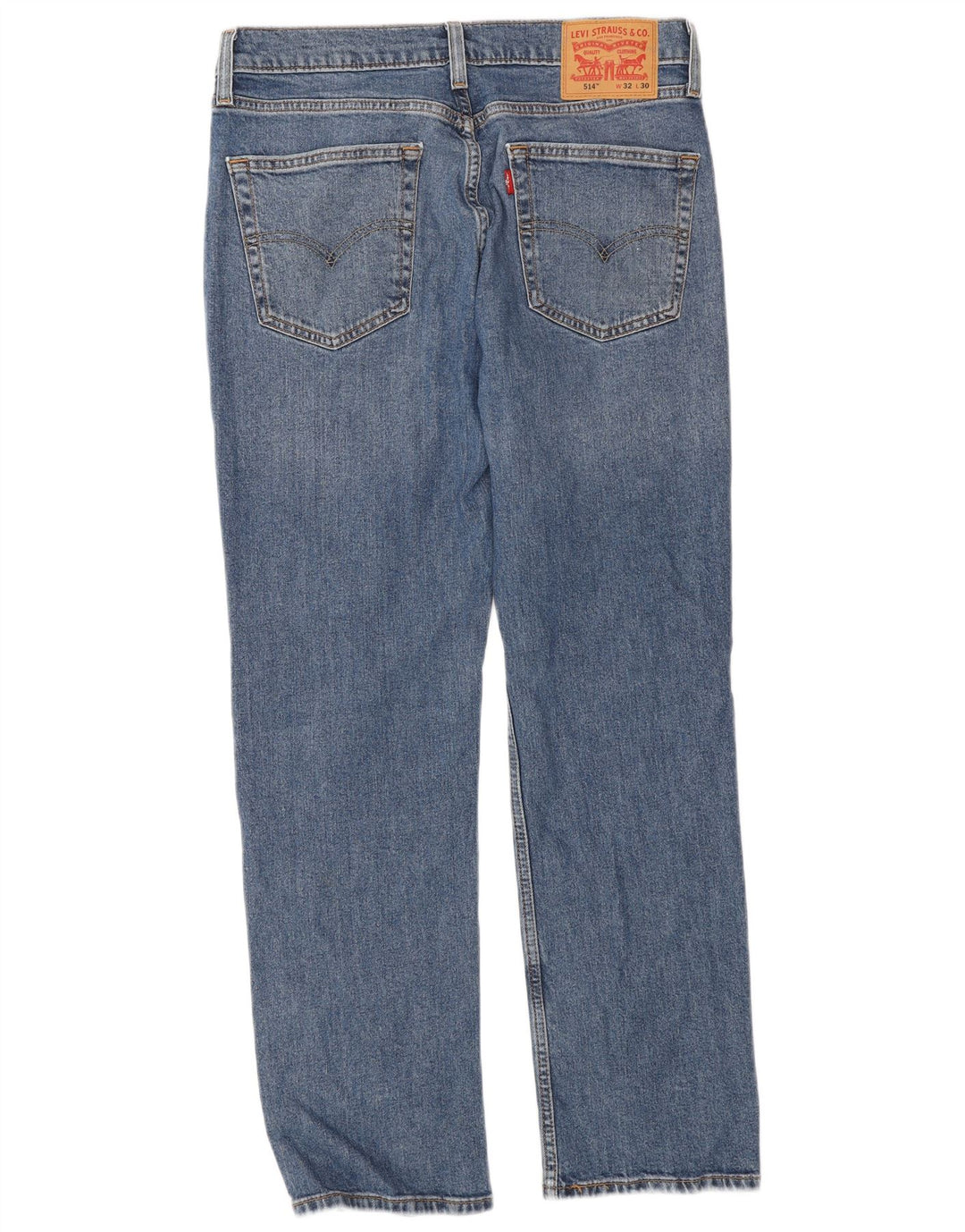 Levi's Herren 514 Straight Jeans W32 L30 Blaue Baumwolle