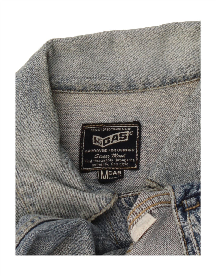 GAS Womens Denim Jacket UK 12 Medium Blue Cotton Vintage Gas and Second-Hand Gas from Messina Hembry 