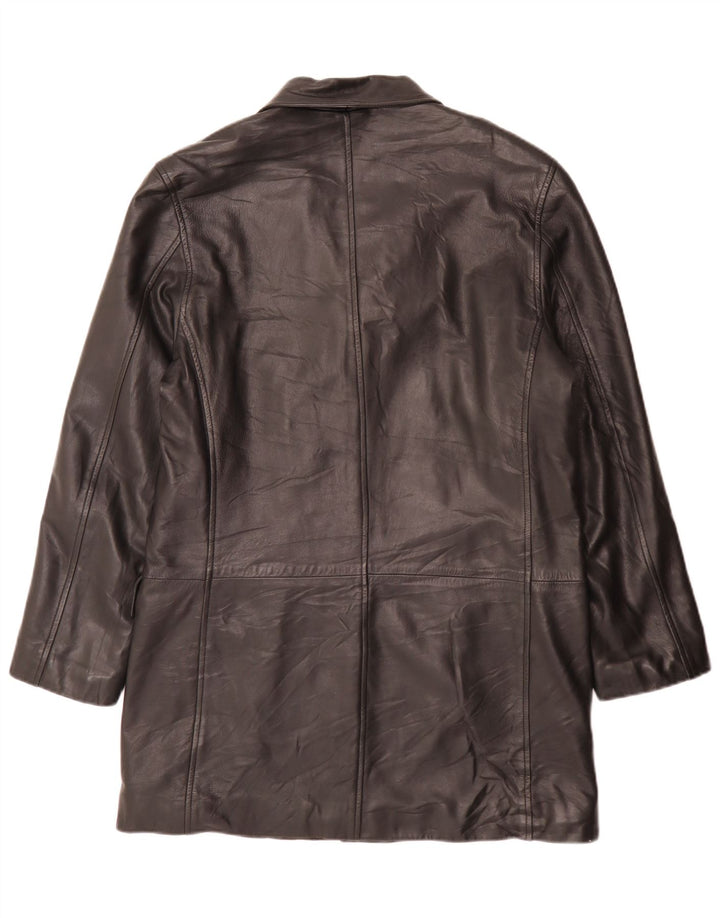 Conbipel Herren Ledermantel IT 46 Small Schwarz
