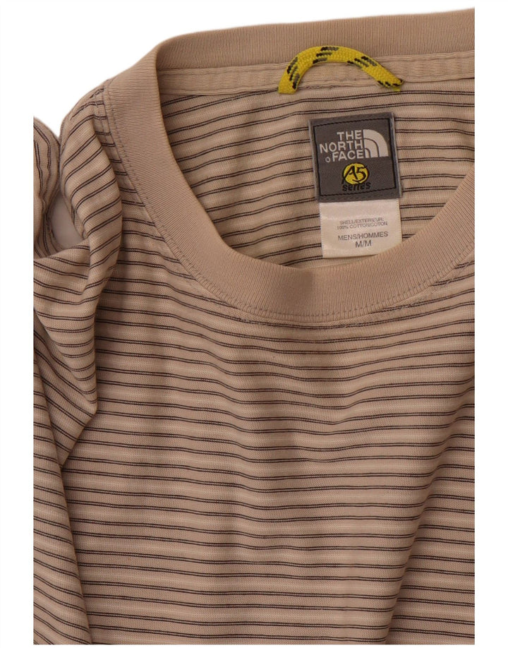 THE NORTH FACE Herren T-Shirt-Oberteil aus mittelgrauer, gestreifter Baumwolle