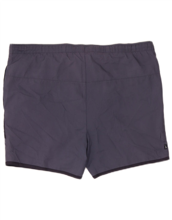 Nike Herren-Badeshorts UK 39/41 Mittelgroßes marineblaues Colourblock-Polyester