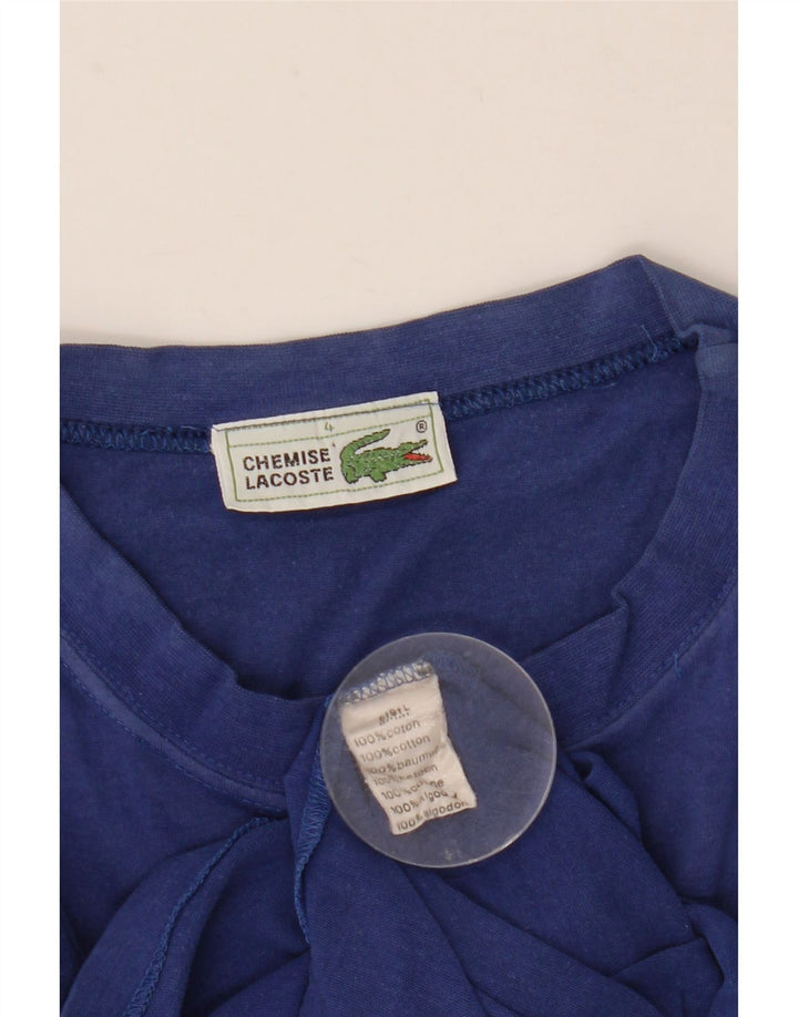 Lacoste Herren T-Shirt Top Größe 4 mittelblaue Baumwolle