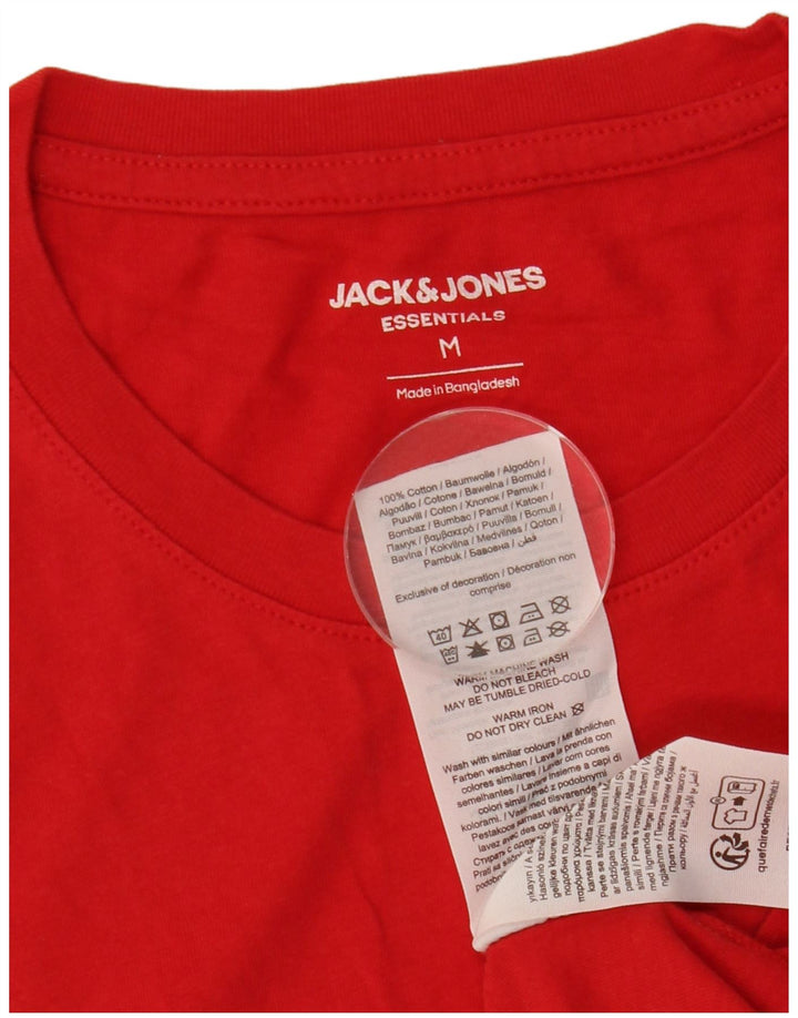 Jack & Jones Herren Grafik-T-Shirt-Oberteil aus mittelroter Baumwolle