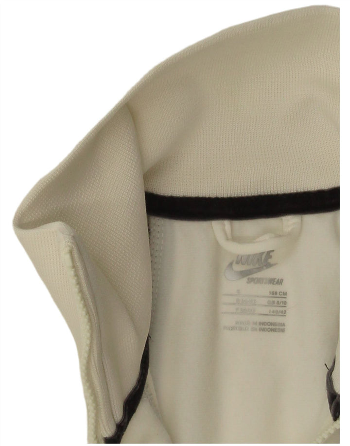Nike Damen-Trainingsanzug-Top-Jacke, UK 8/10, Größe S, Weiß, Polyester