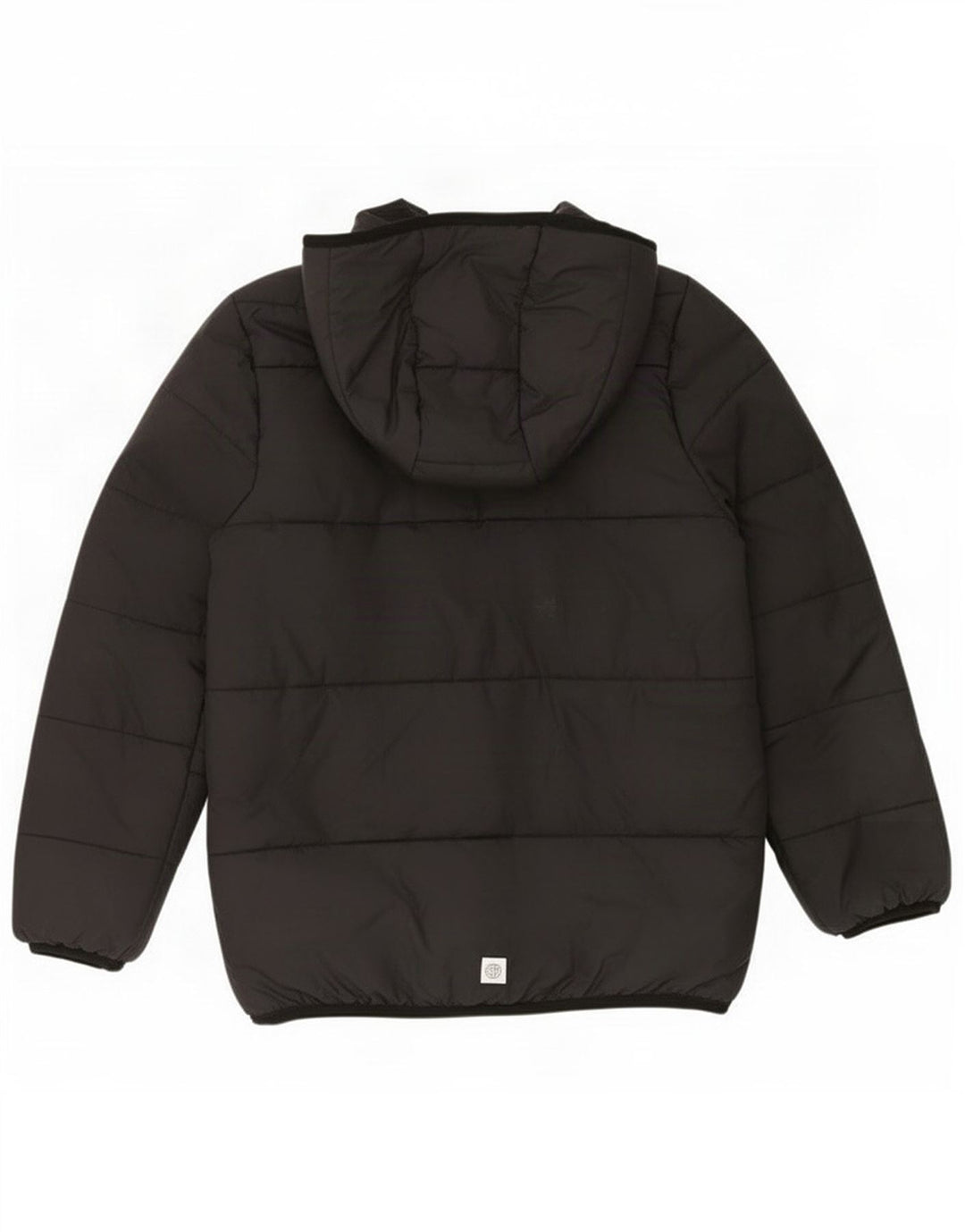 Adidas Jungen wattierte Jacke mit Kapuze, 9–10 Jahre, schwarzes Polyester