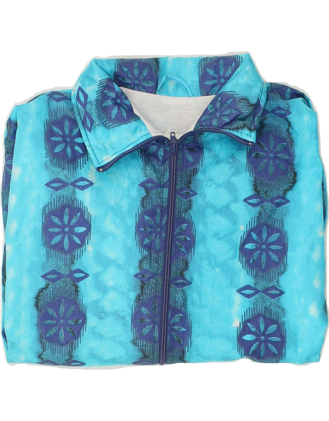 VINTAGE Mens Tracksuit Top Jacket EU 46 Small Blue Striped Polyamide Vintage Vintage and Second-Hand Vintage from Messina Hembry 