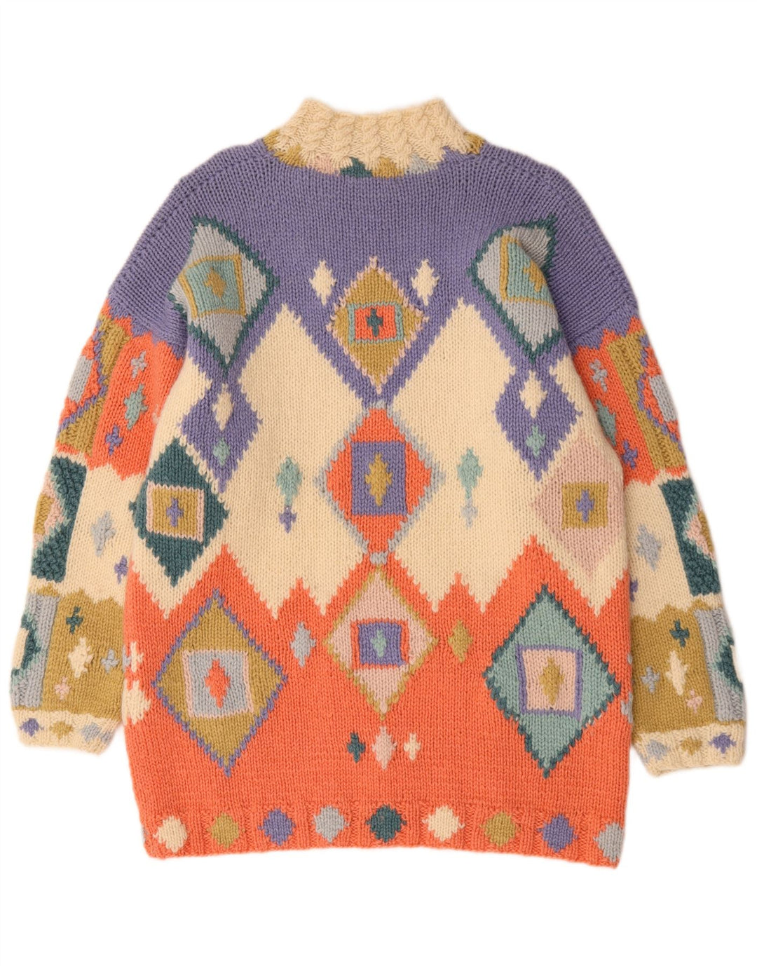 Paco Damen Longline Rollkragenpullover Pullover UK 10 Small Mehrfarbig N