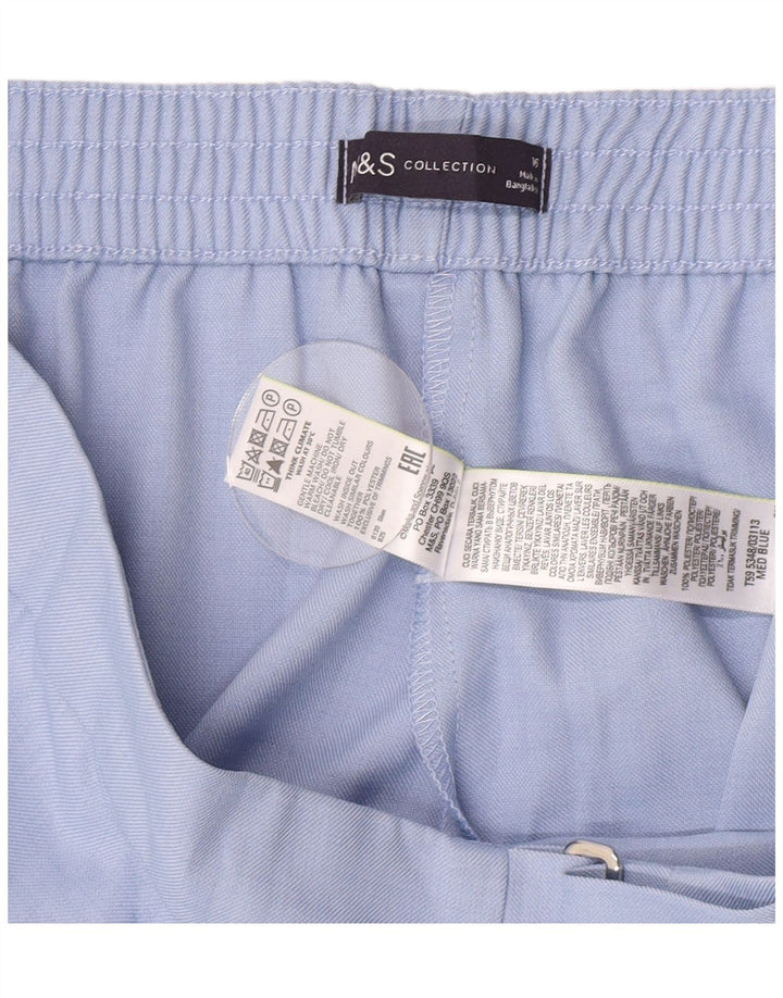 Marks & Spencer Damen-Hose mit normaler Passform, UK 16, Größe L W34 L28, Blau