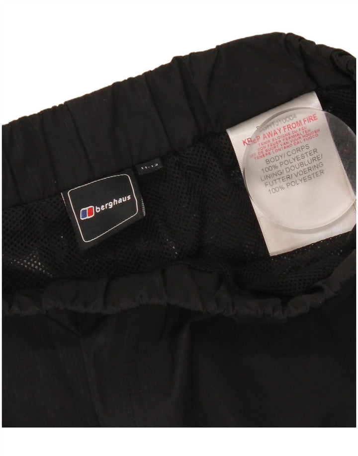 Berghaus Wasserdichte Mädchenhose 11–12 Jahre, schwarzes Polyester