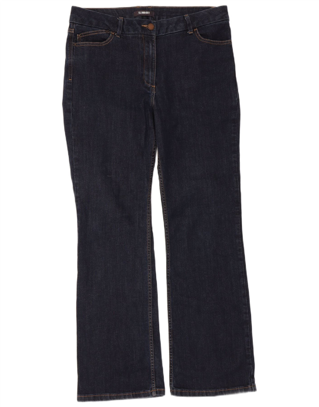 Marks & Spencer Damen Bootcut-Jeans UK 16 Large W34 L30 Marineblaue Baumwolle