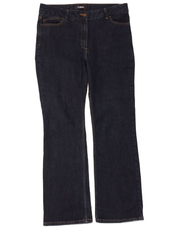 Marks & Spencer Damen Bootcut-Jeans UK 16 Large W34 L30 Marineblaue Baumwolle