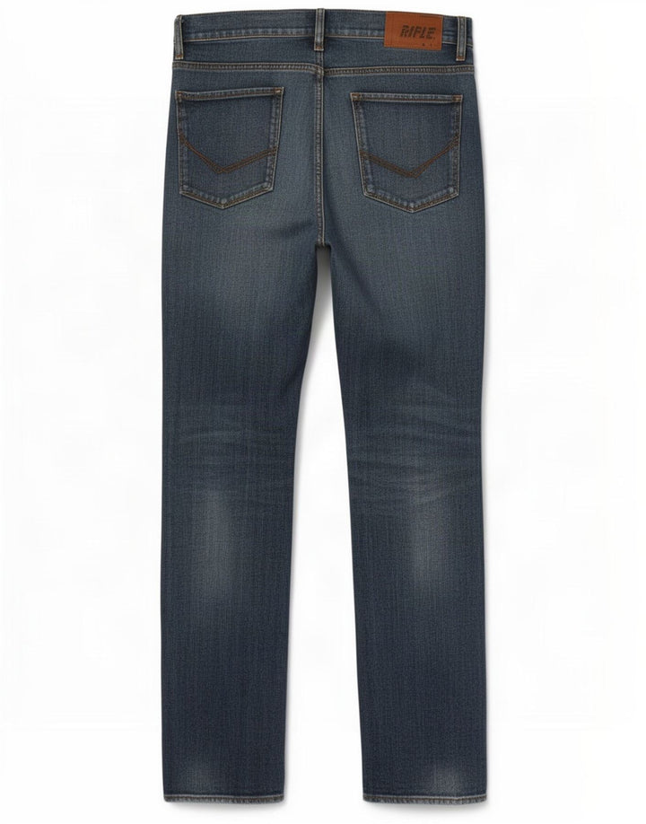 Rifle Herren Slim Jeans W33 L34 Blaue Baumwolle